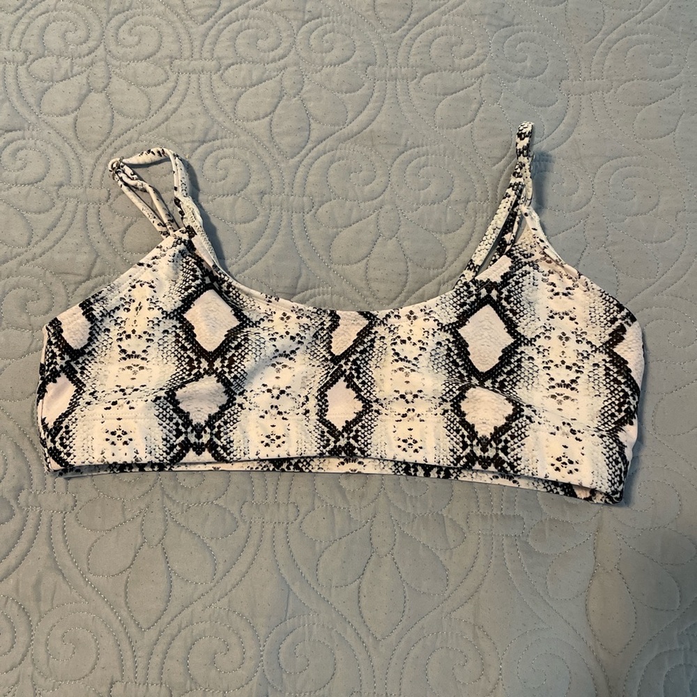 Snake print bikini top